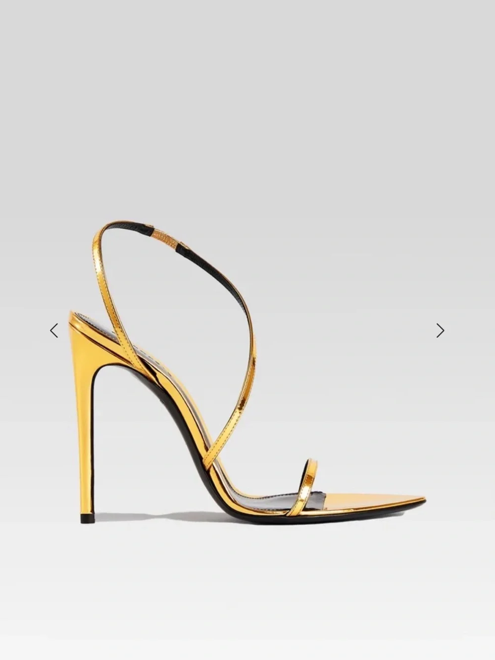 Retrofête Naomi Sandals - NWT Metallic Gold Strappy High-Heel Sandals - Women